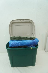 Tote with Tarps and Poncho