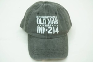 NEW Mens Hat Never Underestimate an Old Man DD 214