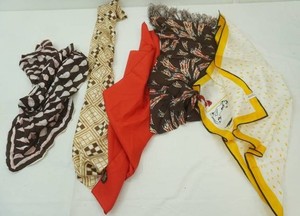 (5ct) Womens Vintage Silk Scarves