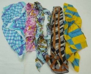 (5ct) Womens Vintage Silk Scarves