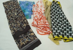 (5ct) Womens Vintage Silk Scarves