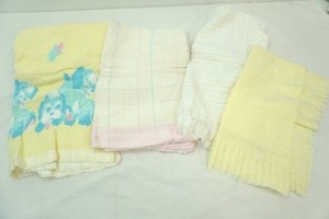 4 baby blankets some vintage