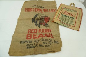 Chippewa Valley Feed Sack and Zipper Rice Sack