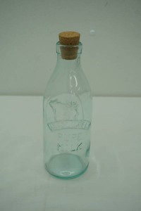 Glass Milk Jug with Cork