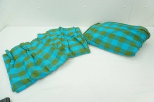 Vintage Green & Teal Linens (drapes and table cloth)