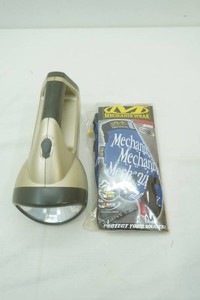 Coleman WideBeam Flashlight & Mechanic Wear Gloves