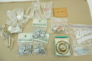 Curtain Rod Hardware and Clips (most new in package)