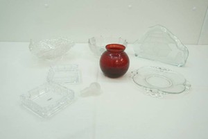 Vintage Crystal and Other Glassware, Sailboat Glass Paperweight