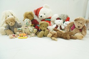 large assortment of clean plush stuffed animals of all sizes
