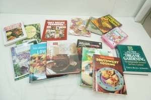 large varity of books including How To, cooking, childrens books
