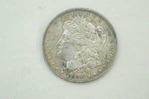 1896 Morgan Silver Dollar with no mint mark