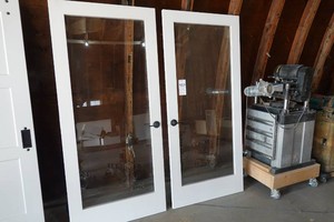 Pair of glass doors