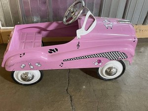 Vintage Pink Rock N Roll Pedal Car