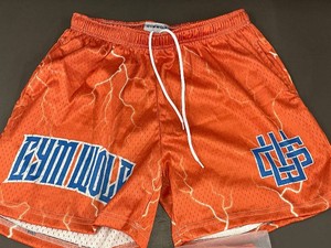 o4 - Gymwolf Graphic Orange Shorts - Small