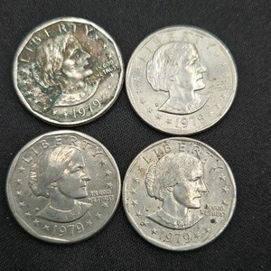 Lot of 4 1979 Susan B. Anthony Dollars  U.S. $1 Coins