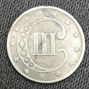 1851 U.S. Three Cent Silver – Type 1 Trime – First-Year Issue