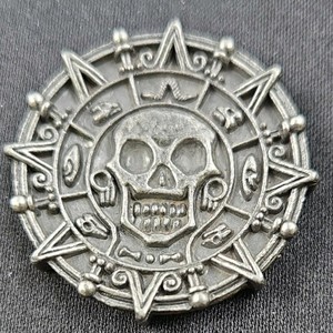 Pirates of the Caribbean Cursed Aztec Gold Coin Replica  Skull Medallion Prop