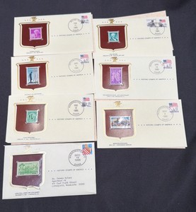 Lot of 7 Historic Stamps of America Commemorative First Day Covers  U.S. Stamp Collection