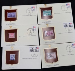 Lot of 6 Historic Stamps of America First Day Covers  U.S. Commemorative Stamp Cachets