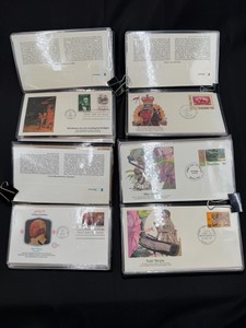 Lot of 4 Philatelic First Day Cover Albums  Lincoln, Canada, Saratoga & Call of the Islands