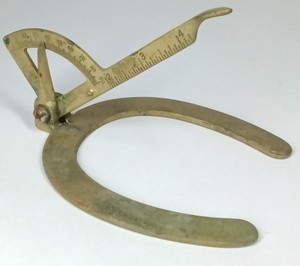 Vintage Brass Horse Hoof Measuring Gauge Farrier Tool