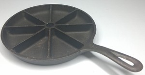Vintage Lodge Cast Iron Cornbread Skillet 8-Wedge Pan