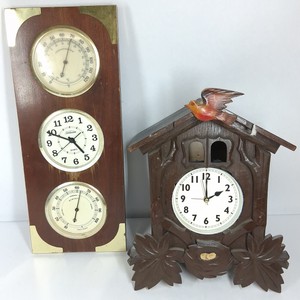 Vintage Weather Station &amp Cuckoo-Style Wall Clock