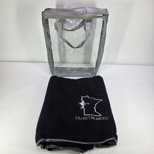 Ducks Unlimited Minnesota Embroidered Navy Fleece Throw Blanket