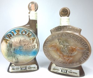 Jim Beam Ducks Unlimited Centennial Decanters Arizona &amp Pony Express