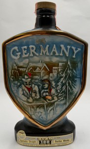 Jim Beam Germany Commemorative Decanter West & East Germany Map
