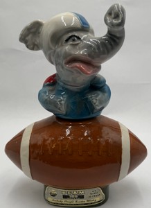 Jim Beam Republican Elephant Football Figural Decanter