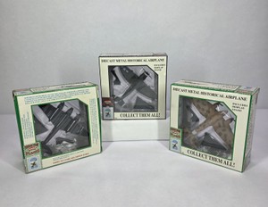 Lot of 3 Postage Stamp 1100 Die-Cast WWII Airplanes P-47 Mosquito Heinkel III