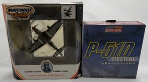 WWII Die-Cast P-51D Mustang Aircraft Matchbox &amp Dragon Wings