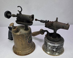 Vintage Brass Metal Blow Torches Handheld Gasoline Soldering Torches