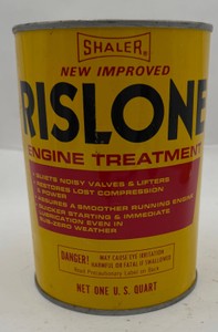 Vintage Shaler Rislone Engine Treatment 1 Quart Metal Oil Additive Can