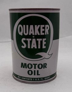 Vintage Quaker State SAE 30 HD Motor Oil 1 Quart Metal Can
