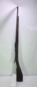 Vintage Prop Bolt Action Rifle with Wood Stock &amp Adjustable Rear Sight