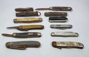 Vintage Folding Pocket Knives Advertising &amp Multi-Blade Knives