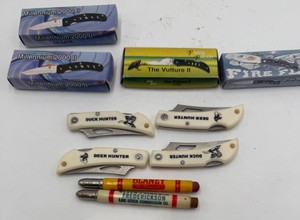 Folding Pocket Knives  Millennium 2000 II, Flying Falcon Vulture II, Frost Cutlery & Hunter Knives