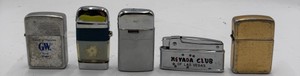 Vintage Advertising Pocket Lighters  Nevada Club Las Vegas, GM Pure Sugar & Assorted Designs