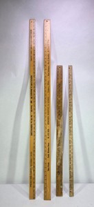 Vintage Advertising Wooden Yardsticks Hardware Lumber Roofing Businesses