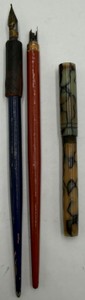 Lot of 3 Vintage Fountain & Dip Pens with Nibs