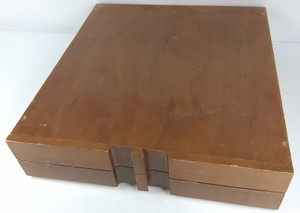 Vintage Wooden 2-Drawer Compartment Organizer Cabinet