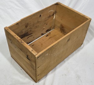 Vintage Large Wooden Open Storage Crate Utility Box