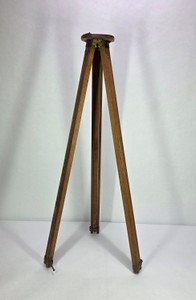 Vintage Wooden Surveyor Tripod Adjustable Folding Instrument Stand