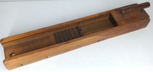 Antique Wooden Sauerkraut Slicer Kraut Cutter with Sliding Box