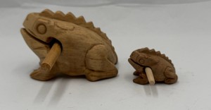 Hand Carved Wooden Frog Guiro Percussion Instruments