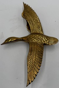 Vintage Brass Flying Duck Door Knocker