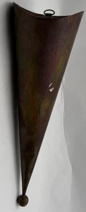 Antique Copper Wall Mount Cone Dinner Gong Bell