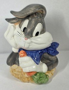 Vintage Bugs Bunny Ceramic Cookie Jar Warner Bros Looney Tunes